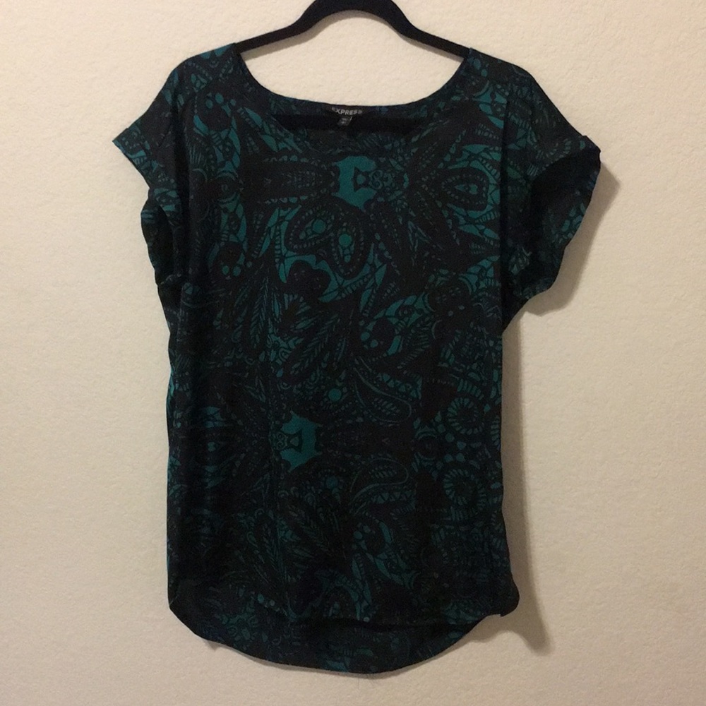 Express silky boatneck blouse